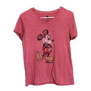 Disney Red Mickey Mouse Short Sleeve Tee